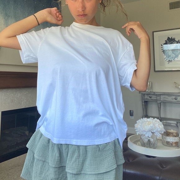 OVERSIZED PLAIN WHITE TEE SHIRT - Picture 4 of 11
